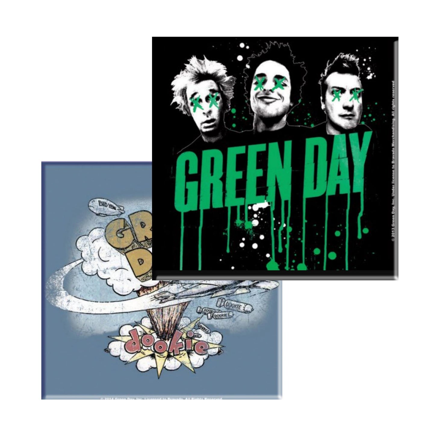 Green Day Gift Set with boxed Coffee Mug, Keychain, 2 x Fridge Magnets, 2 x Drinks Coasters