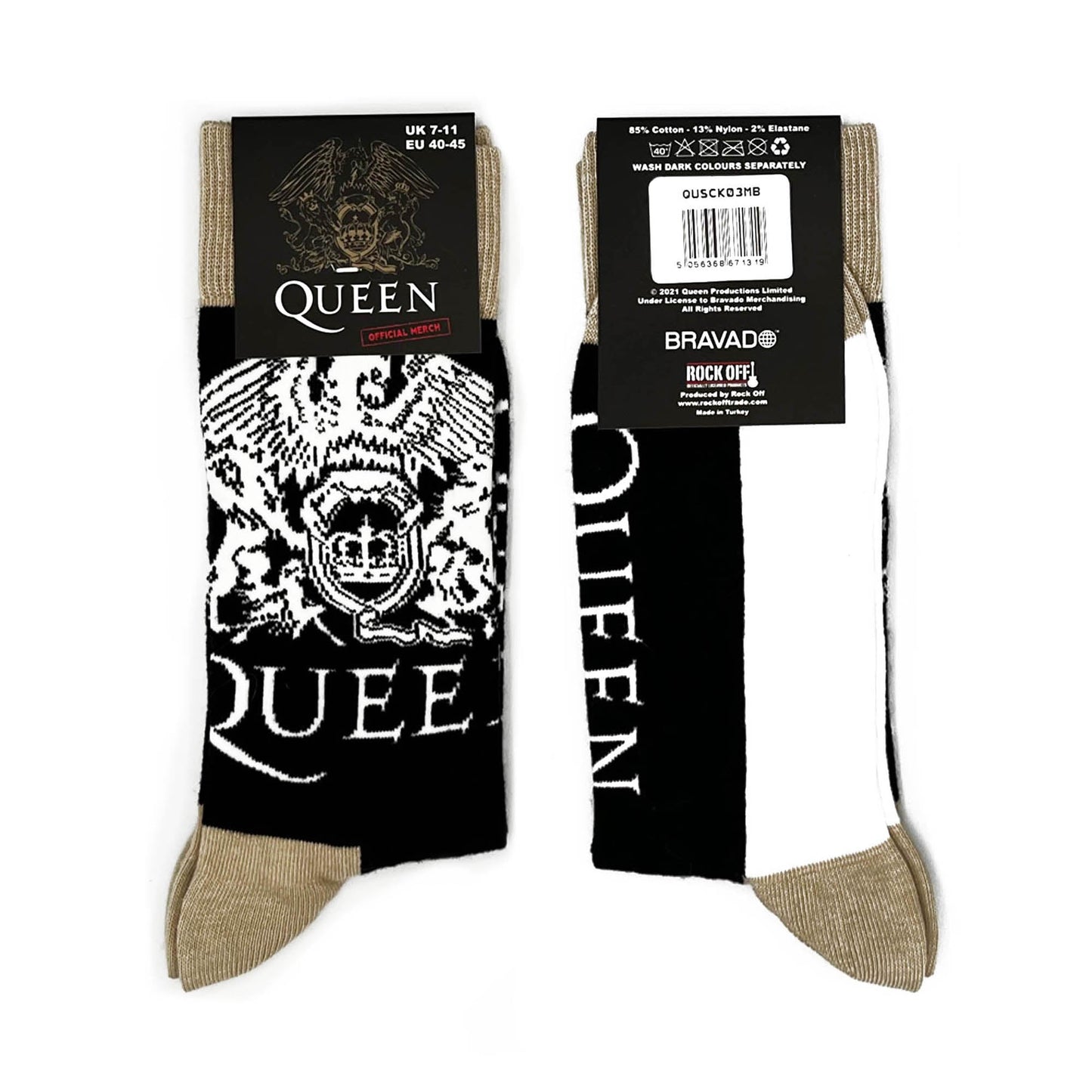 Queen Gift Set with boxed Coffee Mug, Keychain, 5 x button badges, pair of socks