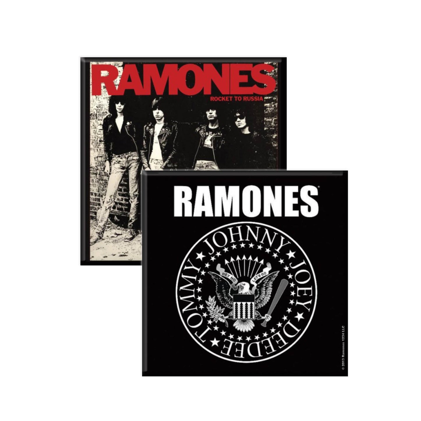 Ramones Gift Set with boxed Coffee Mug, Keychain, Fridge Magnet, 2 x Drinks Coasters