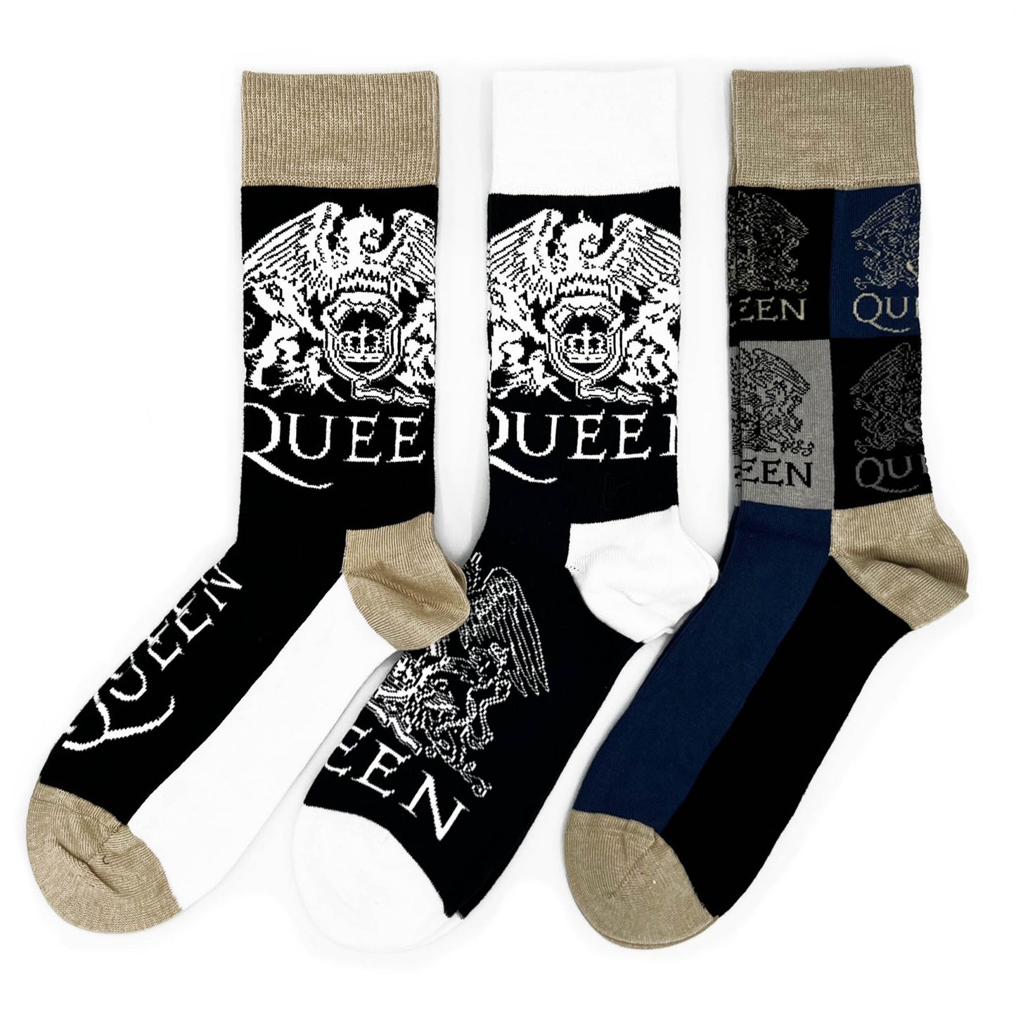 Queen | Official Socks 2 Pack | Adult US 8-12, EU 41-46, UK 7-11