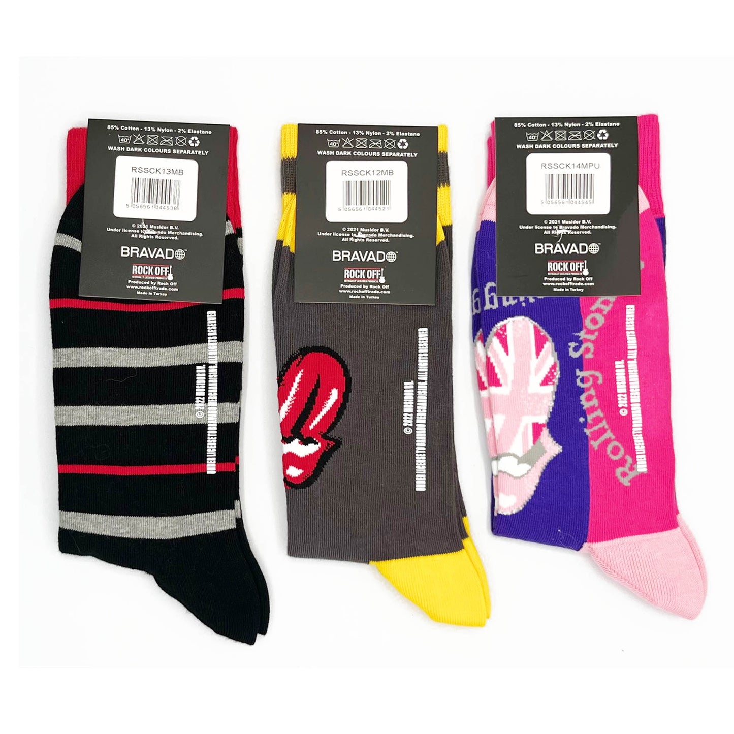 The Rolling Stones | Official Socks 3 Pack | Adult US 8-12, EU 41-46, UK 7-11