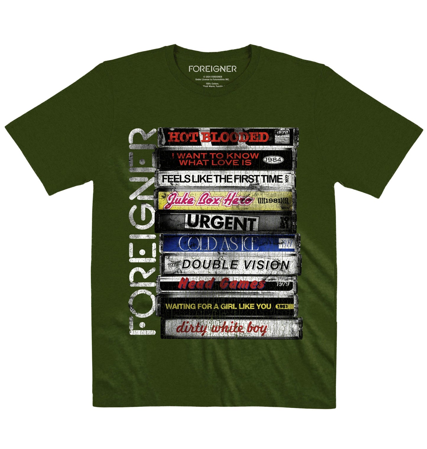 Foreigner | Rock Cassettes | Official Artist T-shirt
