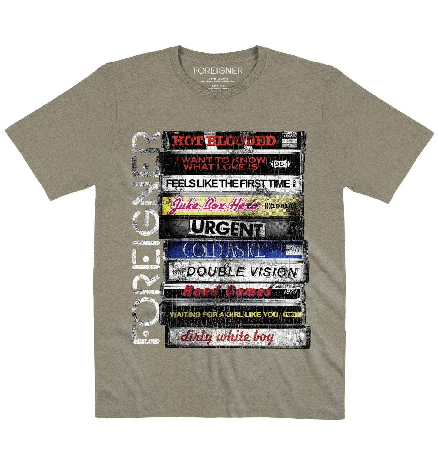 Foreigner | Rock Cassettes | Official Artist T-shirt