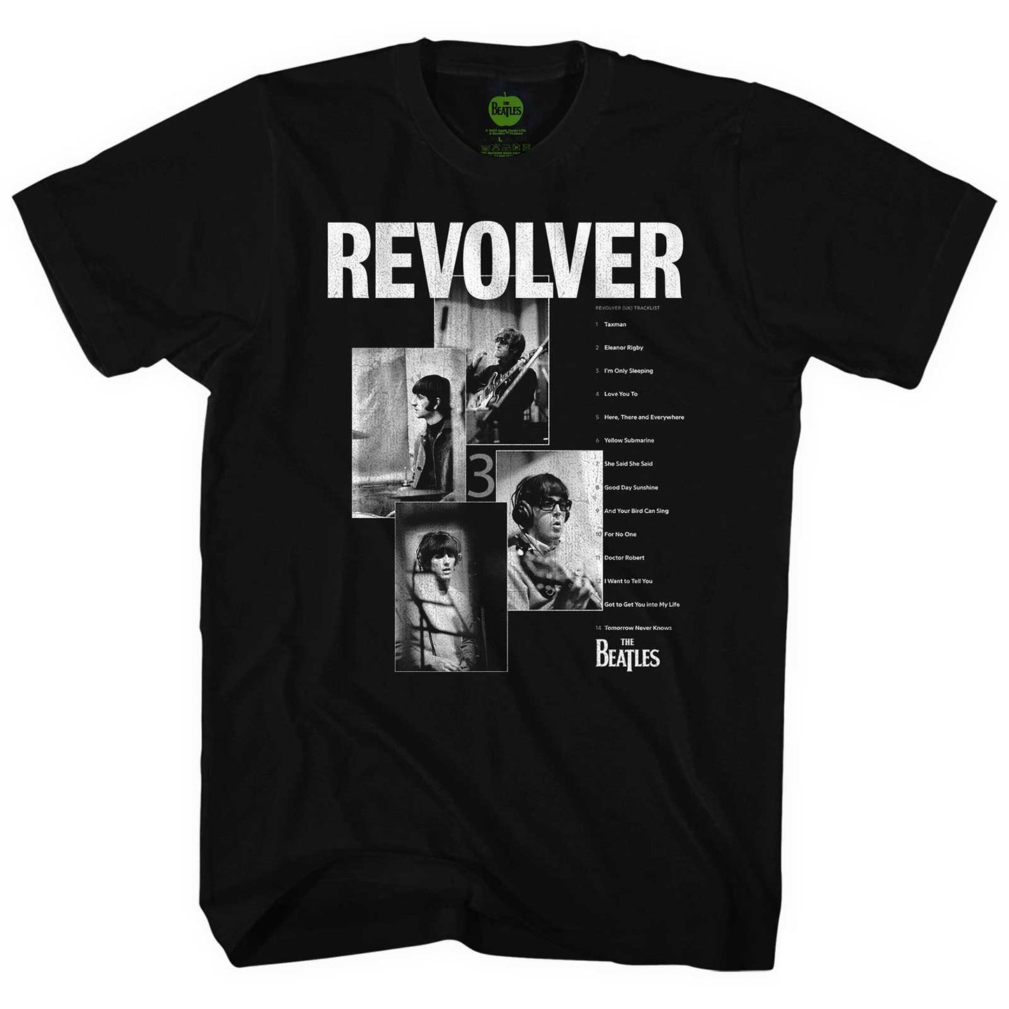 The Beatles Unisex T-Shirt: Revolver Tracklist & Socks - Gift set