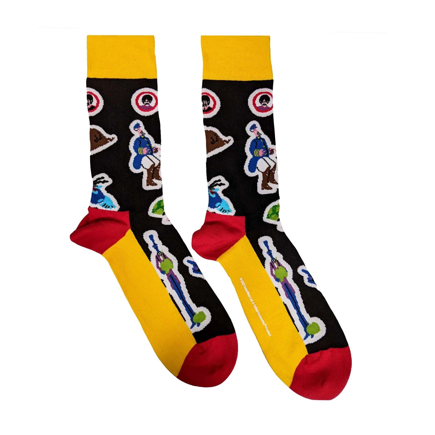 The Beatles Unisex T-Shirt: Yellow Submarine & Socks - Gift set