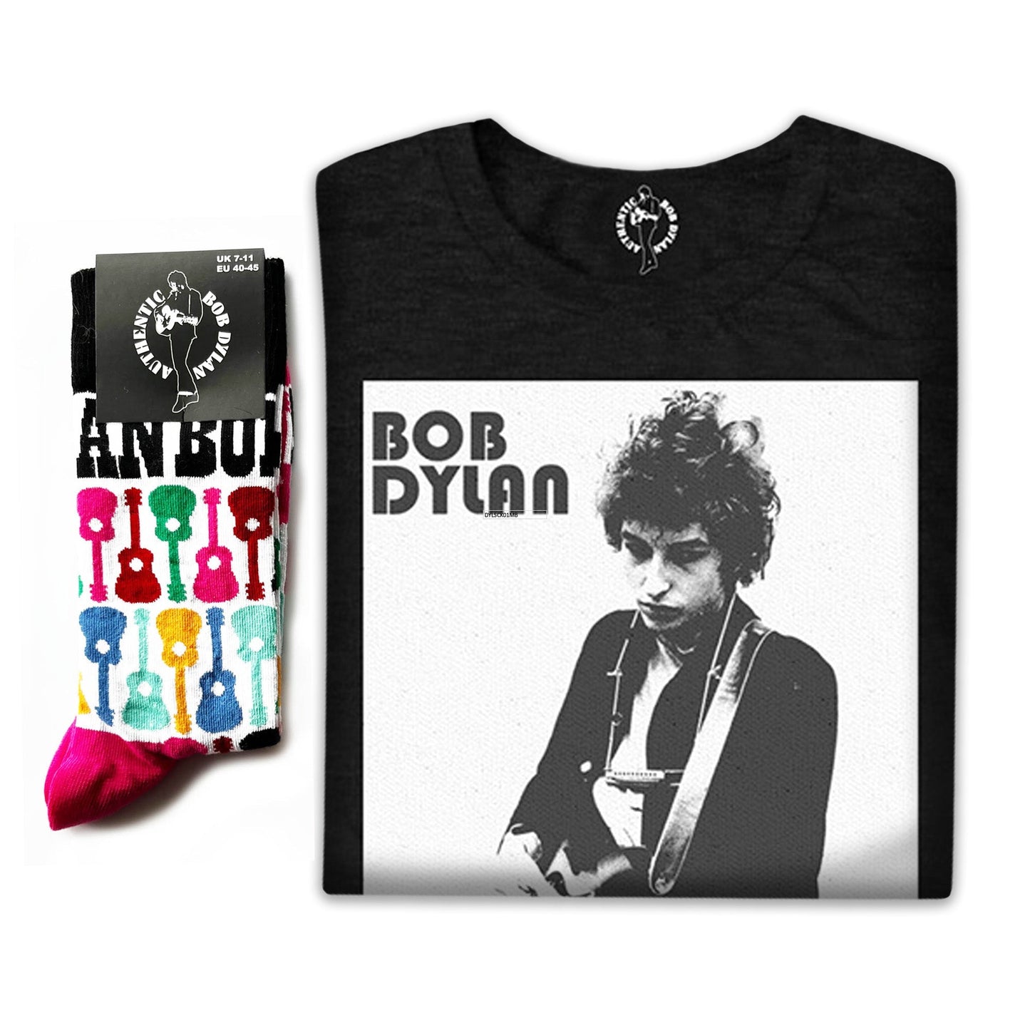 Bob Dylan Unisex T-Shirt: Blowing in the Wind & Socks - Gift set