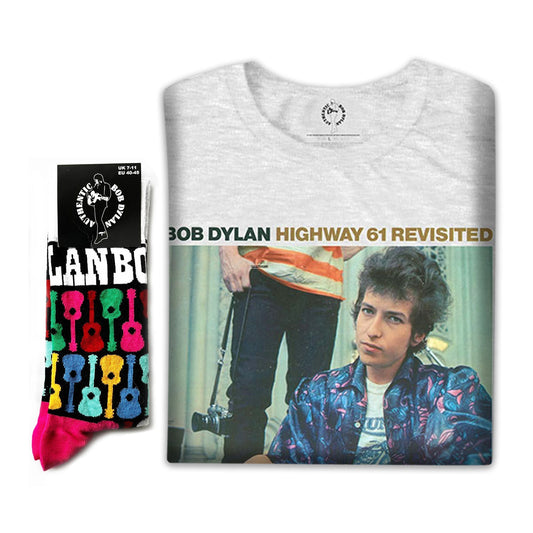 Bob Dylan Unisex T-Shirt: Highway 61 Revisited & Socks - Gift set