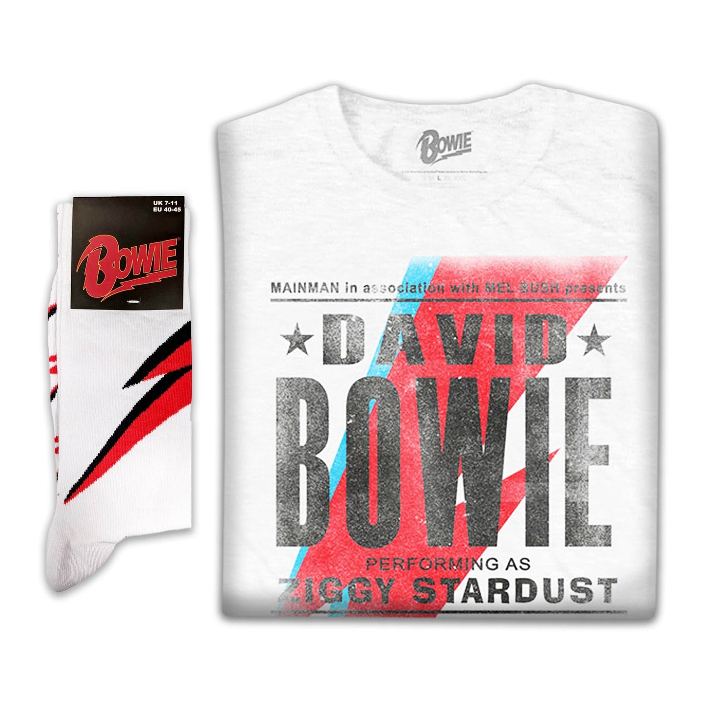 David Bowie Unisex T-Shirt: Hammersmith Odeon & Socks - Gift set