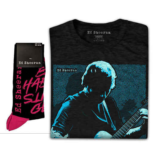 Ed Sheeran Unisex T-Shirt: Chords & socks - Gift set