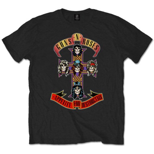 Guns N' Roses Unisex T-Shirt: Appetite for Destruction & Socks - Gift set