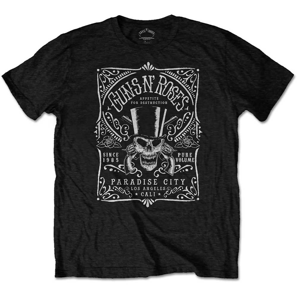 Guns N' Roses Unisex T-Shirt: Bourbon Label & Socks - Gift set
