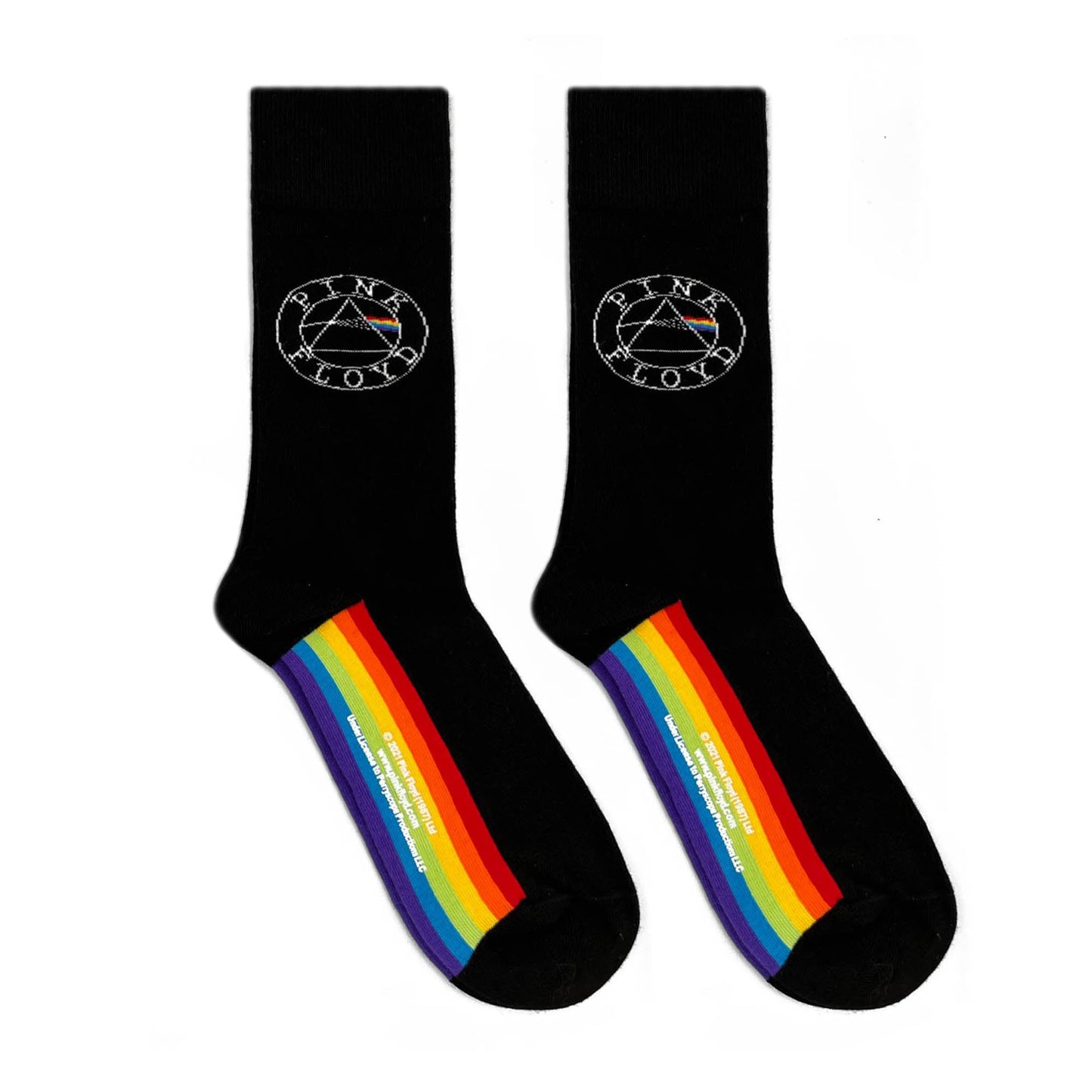 Pink Floyd Unisex T-Shirt: Dark Side of the Moon Album & Socks - Gift set