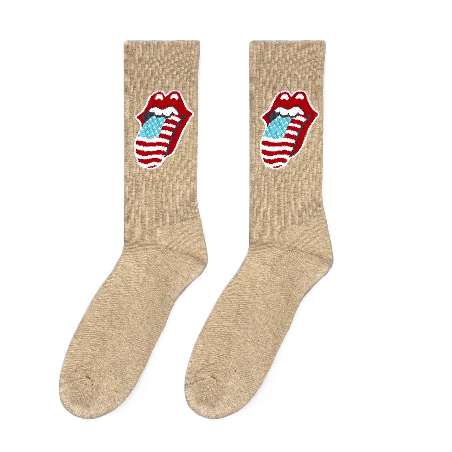 The Rolling Stones Unisex T-Shirt: Mick and Keith Watercolour Stars & Socks Gift set