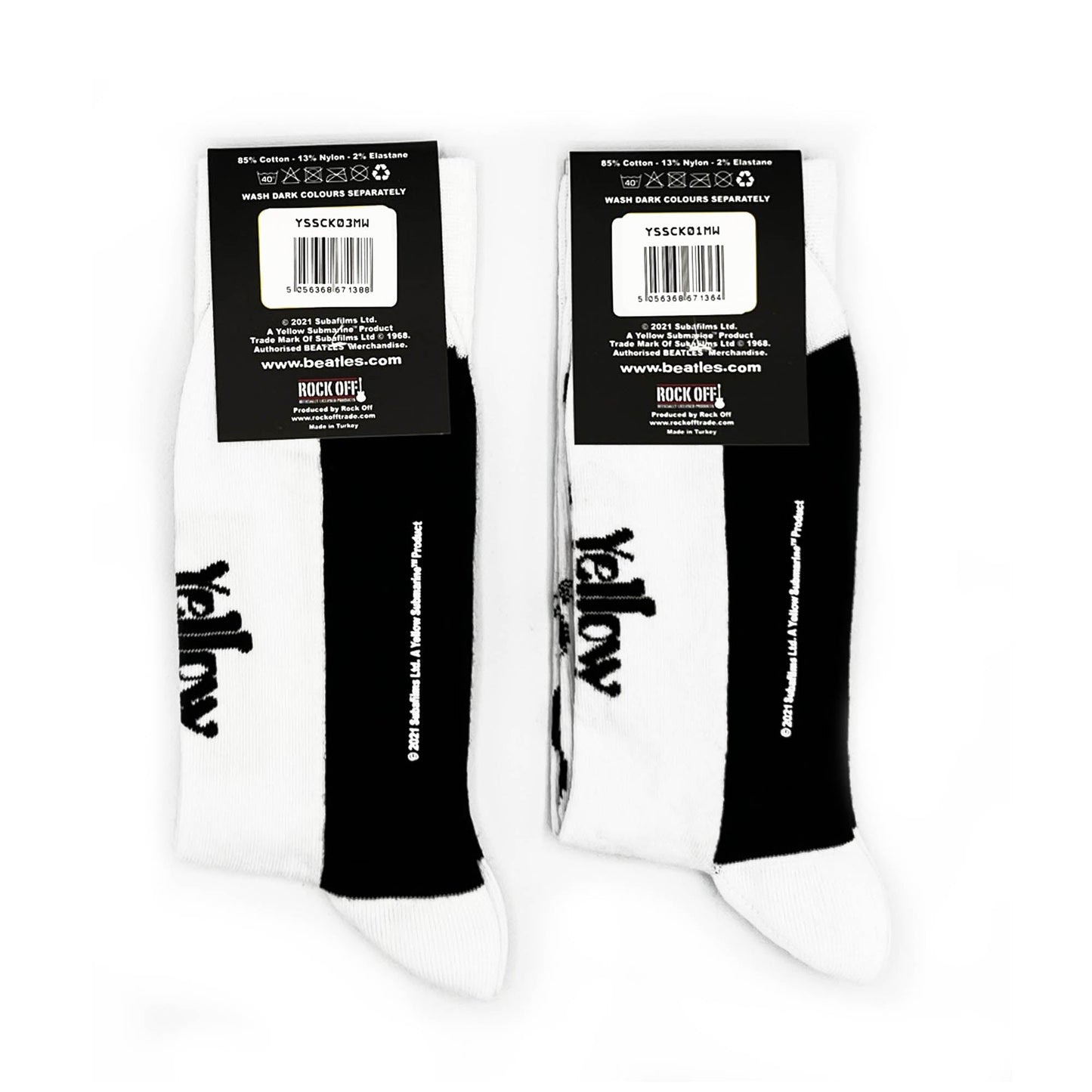 The Beatles  | Official Socks 2 Pack | Adult US 8-12, EU 41-46, UK 7-11