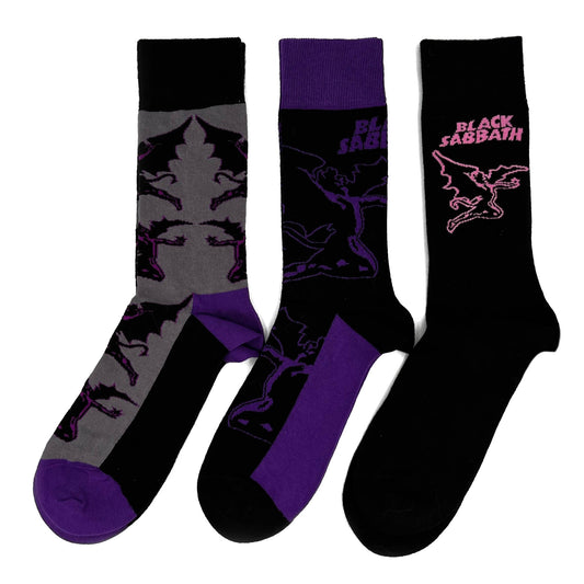 Black Sabbath | Official Socks 3 Pack | Adult US 8-12, EU 41-46, UK 7-11