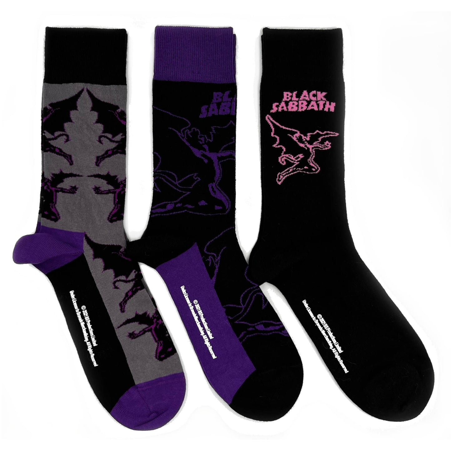 Black Sabbath | Official Socks 3 Pack | Adult US 8-12, EU 41-46, UK 7-11