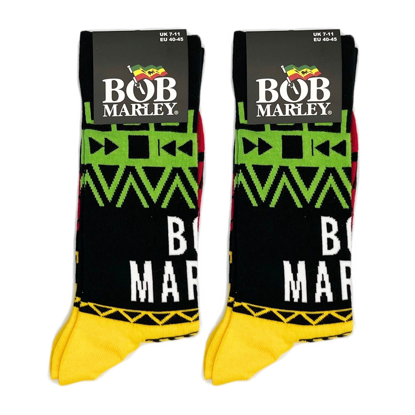 Bob Marley | Official Socks 2 Pack | Adult US 8-12, EU 41-46, UK 7-11