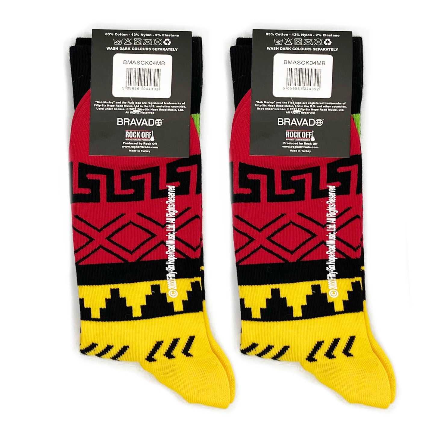 Bob Marley | Official Socks 2 Pack | Adult US 8-12, EU 41-46, UK 7-11
