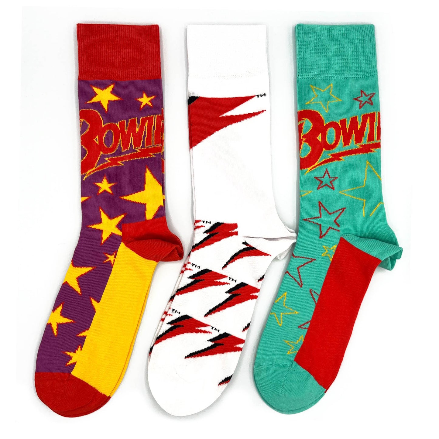 David Bowie | Official Socks 3 Pack | Adult US 8-12, EU 41-46, UK 7-11