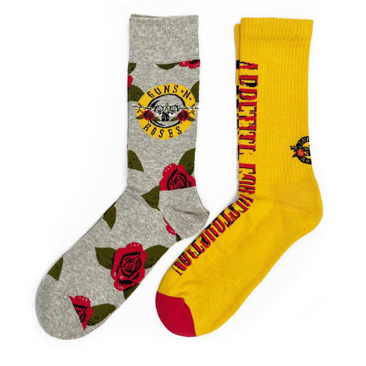 Guns N' Roses | Official Socks 2 Pack | Adult US 8-12, EU 41-46, UK 7-11