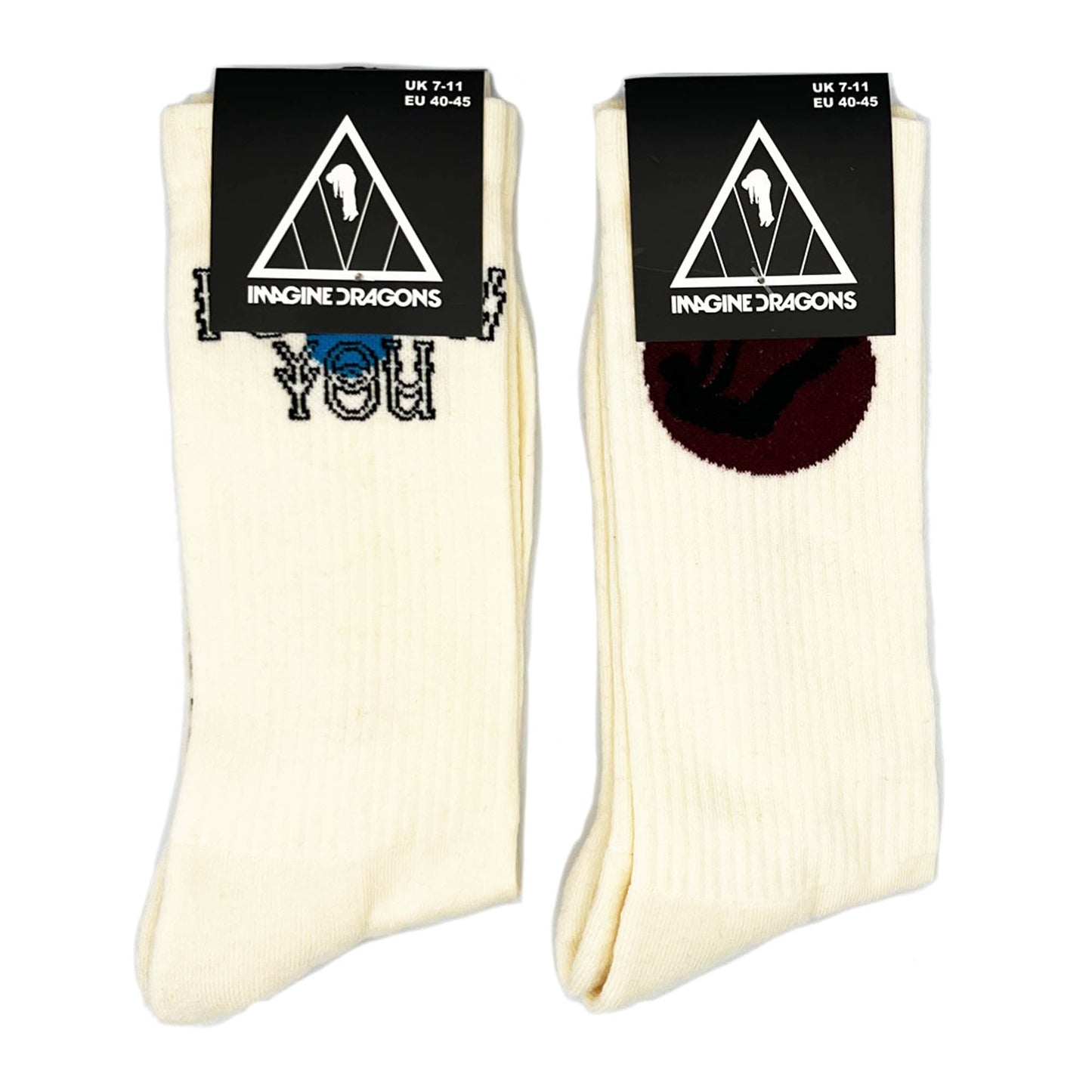 Imagine Dragons | Official Socks 2 Pack | Adult US 8-12, EU 41-46, UK 7-11