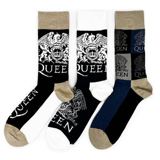 Queen | Official Socks 2 Pack | Adult US 8-12, EU 41-46, UK 7-11