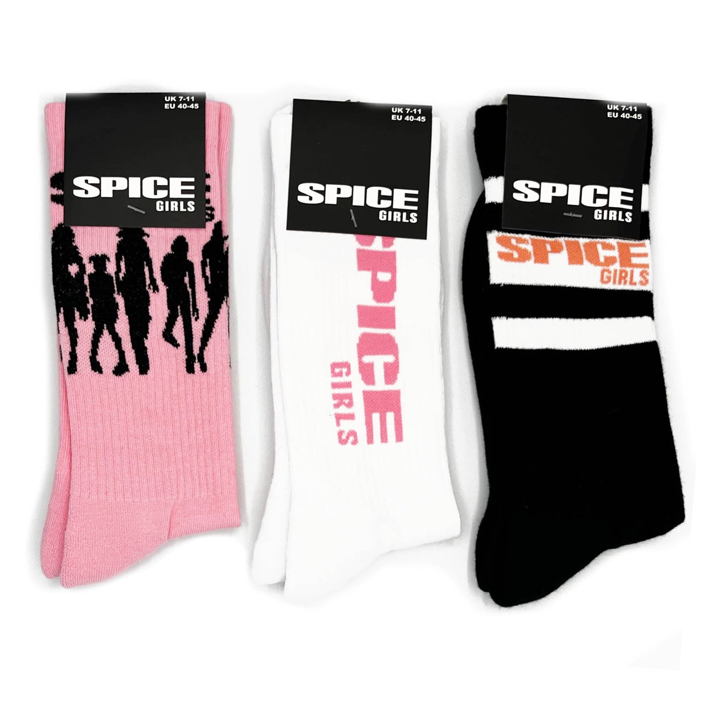 Spice Girls | Official Socks 2 Pack | Adult US 8-12, EU 41-46, UK 7-11