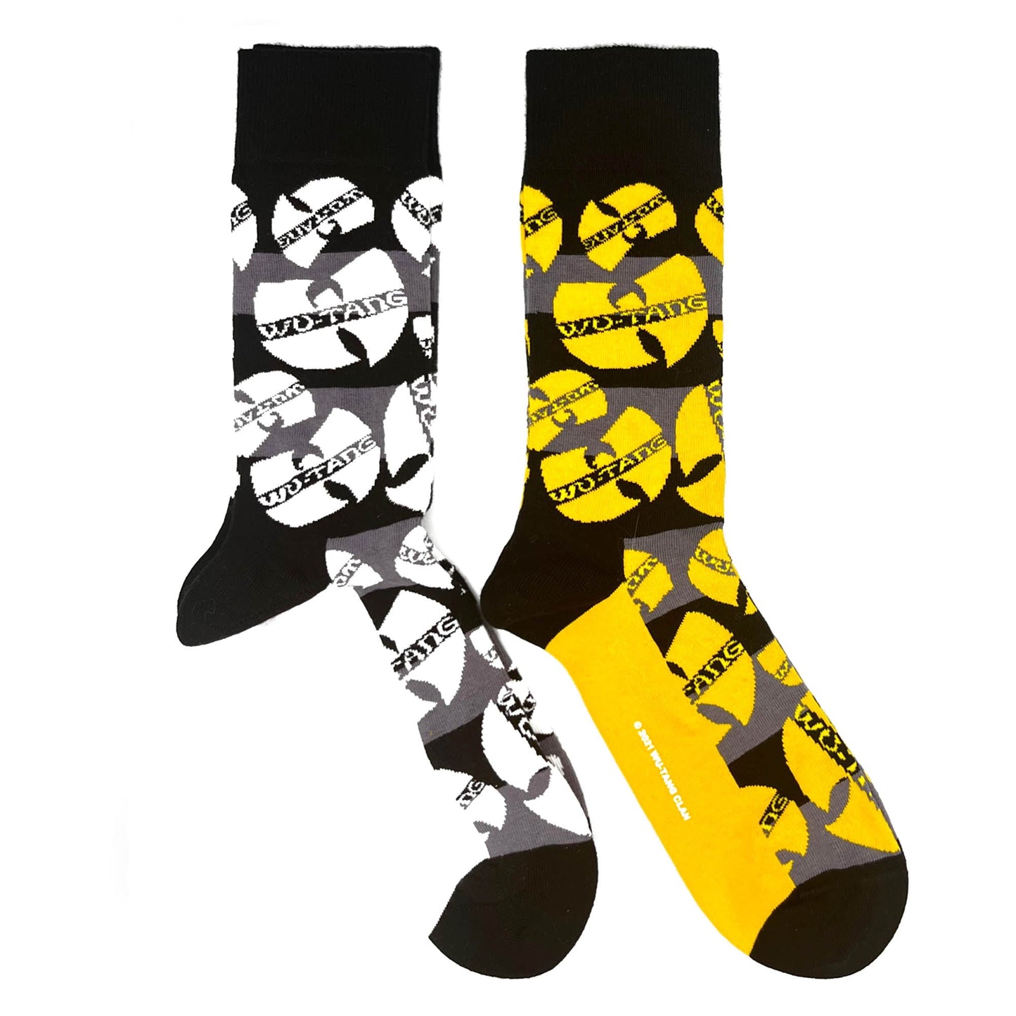 Wu-Tang Clan Socks Set | Official Socks 2 Pack | Adult US 8-12, EU 41-46, UK 7-11)