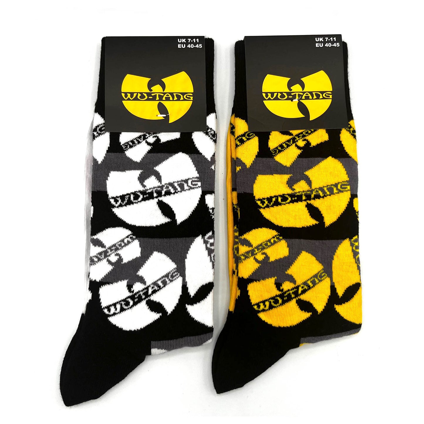 Wu-Tang Clan Socks Set | Official Socks 2 Pack | Adult US 8-12, EU 41-46, UK 7-11)