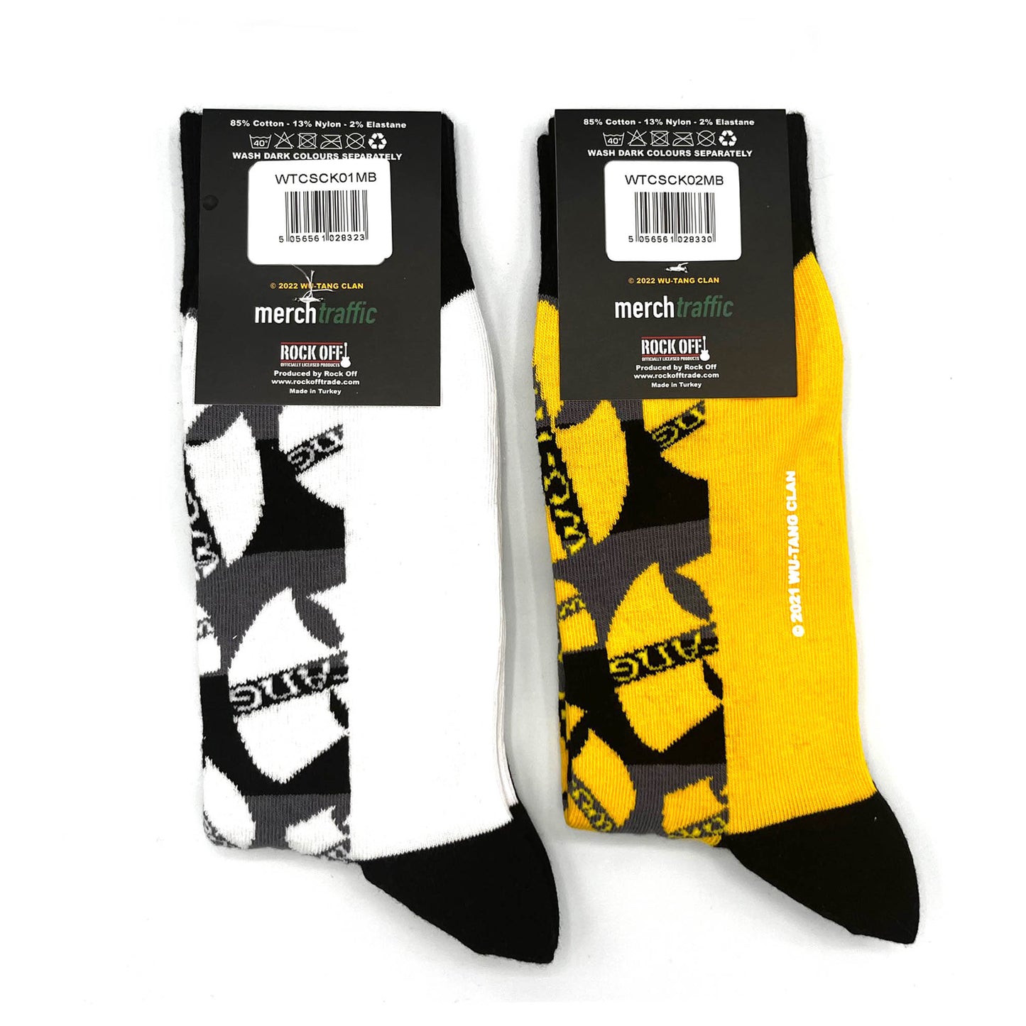 Wu-Tang Clan Socks Set | Official Socks 2 Pack | Adult US 8-12, EU 41-46, UK 7-11)