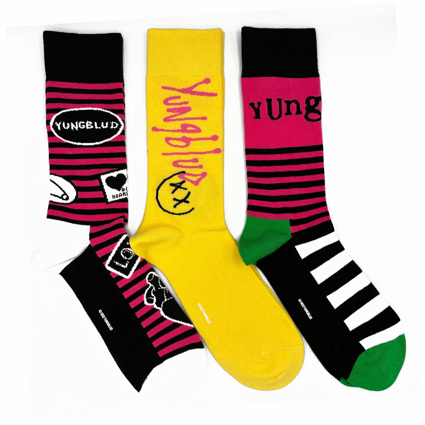 Yungblud | Official Socks 3 Pack | Adult US 8-12, EU 41-46, UK 7-11