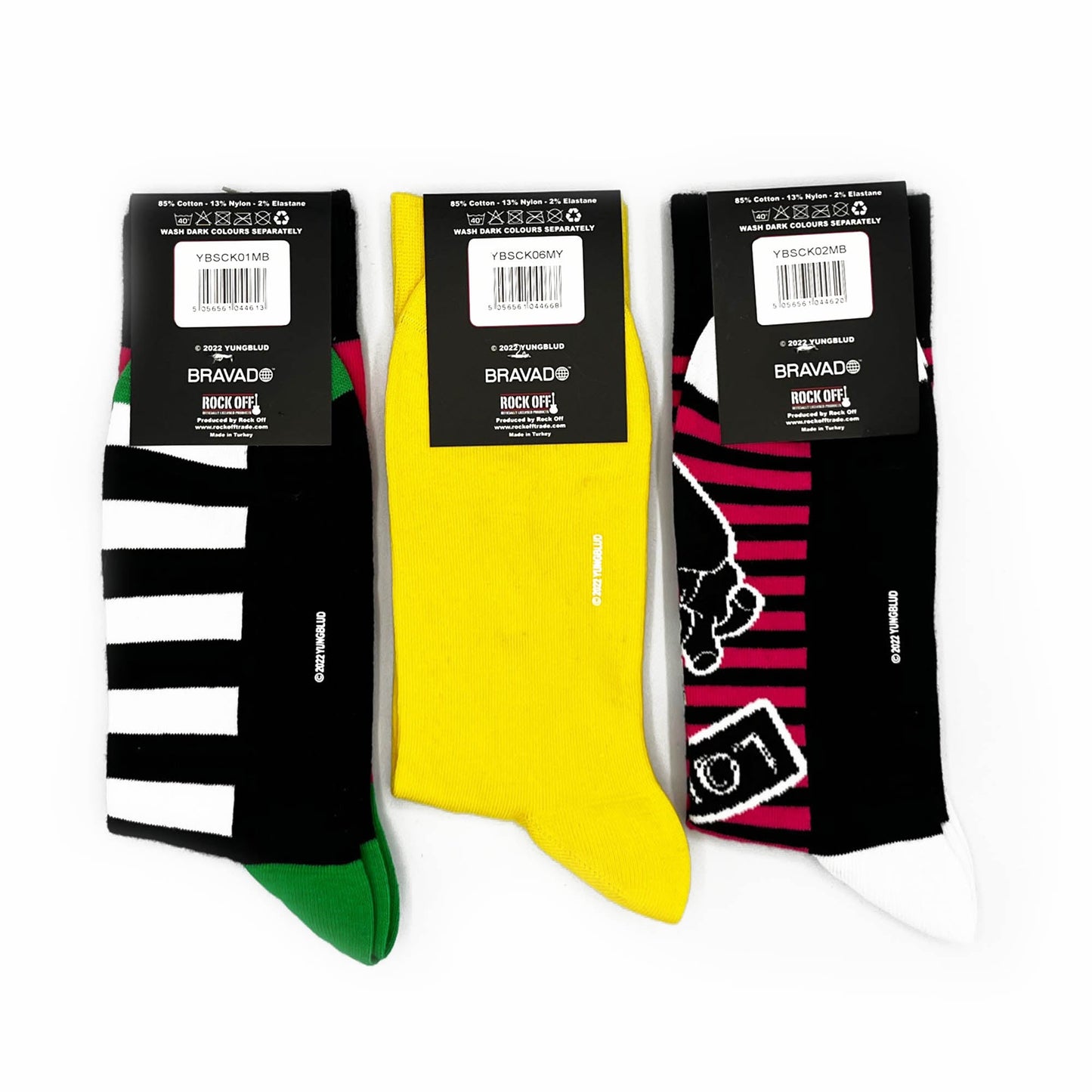 Yungblud | Official Socks 3 Pack | Adult US 8-12, EU 41-46, UK 7-11